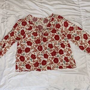 Flower Hollister Blouse size M